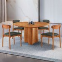 Ver imagem 1 de Mesa Selene Tampo 135cm Laminado com 4 Cadeiras Noronha Moderna Mobília