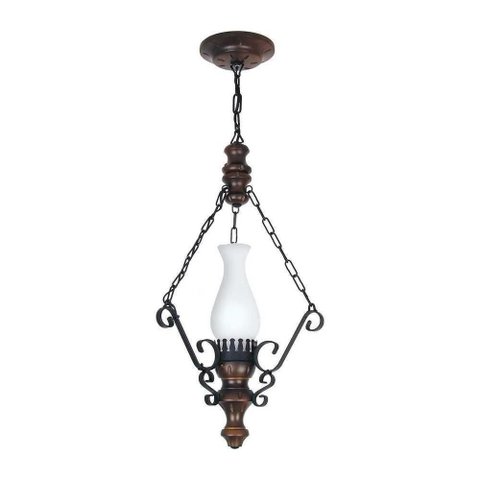 Lustre Rústico Envelhecido 1 Lâmpada 801e