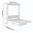 Ver imagem 3 de Cama de Casal Articulada Dobrável Flex 4 Prateleiras 2 Nichos Cm8014 Tecnomobili Branco