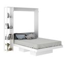 Ver imagem 4 de Cama de Casal Articulada Dobrável Flex 4 Prateleiras 2 Nichos Cm8014 Tecnomobili Branco