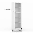 Ver imagem 3 de Estante 4 Prateleiras Tecno Mobili - Branco