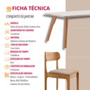 Ver imagem 6 de Conjunto Sala de Jantar Mesa Malta 120cm Tampo Laqueado com Vidro e 4 Cadeiras Star