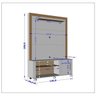 Home para TV até 55 Polegadas 1 Porta de Bater 2 Prateleiras Smart Móveis Bechara - 4