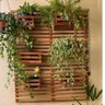 Jardim Vertical Madeira 80x60 Modular 1 Unid Horta Treliça - 1