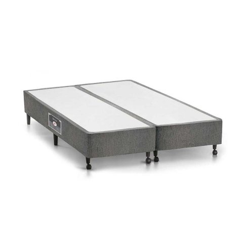 Cama Box Base Universal Queen Gold Star Suede Gray (158x198x27) - Castor