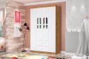 Ver imagem 1 de Roupeiro / Armário CAT Modelo Infantil 4 Portas Com Detalhes em Acrílico + 2 Gavetas Com Pintura UV 