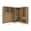 Ver mais imagens de Quarto Modulado Adapt 10 Portas 5 Gavetas MDP Nogueira-Branco