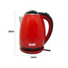 Chaleira Elétrica Vermelha 1,8 L - 1100w - 127v Bak Bak Vermelha - 2