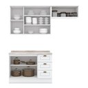 Ver imagem 2 de Cozinha Modulada Americana 3 Peças Branco Hp com Tampo Calcare – Henn