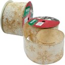 Ver imagem 4 de Rolos Fitas Aramada Flocos Neve Natal 6,3cm 9,14m Kit 2pçs