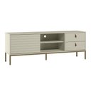 Ver imagem 3 de Rack para Tv até 60 Polegadas Industrial Acquamarina Off White - Pnr Móveis