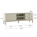 Ver imagem 4 de Rack para Tv até 60 Polegadas Industrial Acquamarina Off White - Pnr Móveis