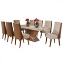 Ver imagem 1 de Mesa de Jantar com 6 Cadeiras Glamour Topazio Off White Vier Blonde / Off White