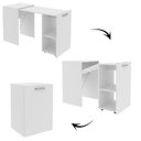 Ver imagem 3 de Balcão Mesa Multiuso Retrátil Me4170 Branco Tecnomobili
