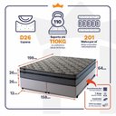 Ver imagem 3 de Conjunto Cama Box Queen c/ Molas Ensacadas Montreal Branco 158x198x64