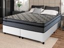 Ver imagem 1 de Conjunto Cama Box Queen c/ Molas Ensacadas Montreal Branco 158x198x64