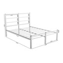 Ver imagem 4 de CAMA CASAL CRISTAL FERRO/AÇO COM 3 BARRAS P/ATE 250 KG -SUPER REFORÇADA - BRANCA