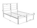 Ver imagem 4 de CAMA CASAL CRISTAL FERRO/AÇO COM 3 BARRAS P/ATE 250 KG -SUPER REFORÇADA - BRANCA