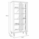 Ver imagem 4 de Cristaleira de Vidro com Espelho Alvora H01 Off White/Cinamomo - Mpozenato HB Móveis