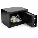 Ver imagem 3 de Cofre Digital Eletrônico com Senha Chave Aço Preto 23x18x17