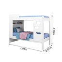 Ver imagem 3 de Beliche Floripa para Colchão 0,88m com Nicho Organizador J&a Branco