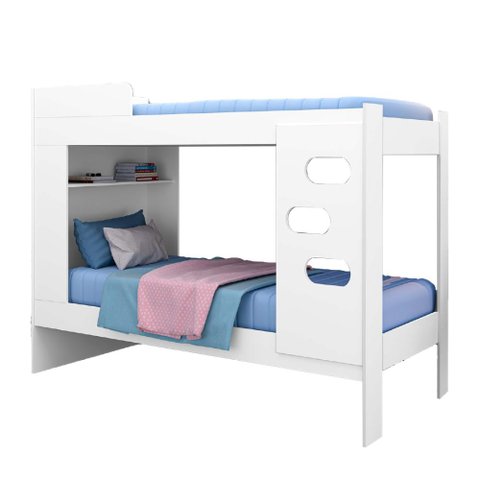 Beliche Floripa para Colchão 0,88m com Nicho Organizador J&a Branco