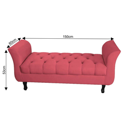Recamier Grécia Calçadeira Decoração Moderno Quarto Sala Estar Jantar Suede - 2