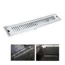 Ver imagem 1 de Ralo Linear Inox 50cm Anti Odor Anti Inseto Banheiro Area Externa Lavabo Higienico Quintal Seguro