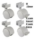 Ver imagem 2 de Rodizio Branco para Berço em Chapa U13MM + Parafusos