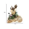Rena Enfeite Natal Baby Cervo Deitado Palha Natural 18cm - Master Christmas - 3