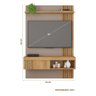 Painel para Sala até 45 Polegadas 119cm Buriti Marrom Amity Shop Jm - 4