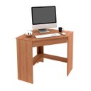 Ver imagem 4 de Mesa Escritório Office de Canto Escrivaninha com Gaveta: Amêndoa