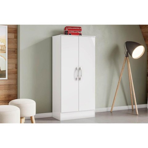 Armário Multiuso Sala Zafira C/ 2 Portas Branco - Henn