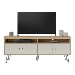 Rack TV 65" 4 Portas Multimóveis CR45170 Carvalho/Off White - 2