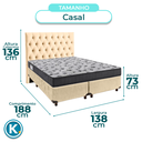 Ver imagem 3 de Cama Box + Colchão Casal Ortobom D33 Iso100 + Cabeceira Estofada