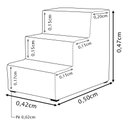 Ver imagem 2 de Escadinha Escada Pet 3 Degraus Rampa para Cama Sofá Suede:Preto/3 Degraus
