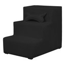 Ver imagem 1 de Escadinha Escada Pet 3 Degraus Rampa para Cama Sofá Suede:Preto/3 Degraus