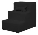 Ver imagem 1 de Escadinha Escada Pet 3 Degraus Rampa para Cama Sofá Suede:Preto/3 Degraus