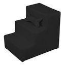 Ver imagem 4 de Escadinha Escada Pet 3 Degraus Rampa para Cama Sofá Suede:Preto/3 Degraus