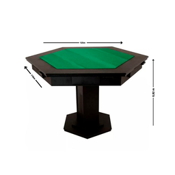 Mesa de Carteado Sextavada C/ 2 Gavetas e 6 Porta Copos - 2