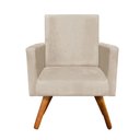 Ver imagem 1 de Poltrona Decorativa Nina Sala e Escritório Suede Nude