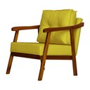 Ver imagem 2 de Poltrona Cadeira Vitoria Base Reforçada - Corino Amarelo