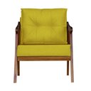 Ver imagem 1 de Poltrona Cadeira Vitoria Base Reforçada - Corino Amarelo