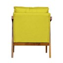 Ver imagem 4 de Poltrona Cadeira Vitoria Base Reforçada - Corino Amarelo