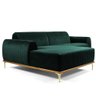Sofá 3 Lugares com Chaise Base de Madeira Euro 245 Cm Verde - 1