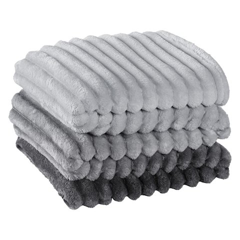 Cobertor Queen Fluffy Manta Flannel Ultrasoft - Grafito
