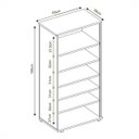 Ver imagem 2 de Kit 2 Peças com Estante Livreiro e Escrivaninha Gávea Espresso Móveis