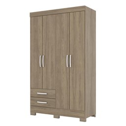 Guarda Roupa Solteiro Fabuloso com 4 Portas e 2 Gavetas Rústico - Móveis Briz - 1