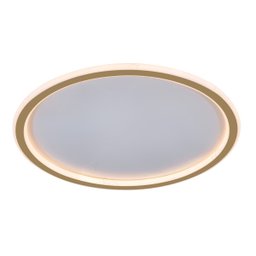 Plafon Moderno Dourado Fosco 40cm Led 49w 3 em 1 Bivolt 15699-pl - 1