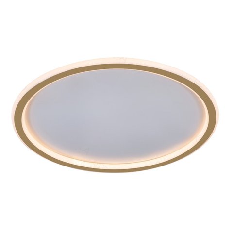 Plafon Moderno Dourado Fosco 40cm Led 49w 3 em 1 Bivolt 15699-pl